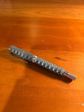 Grey Textured Metal fountain Pen - Men Accessories